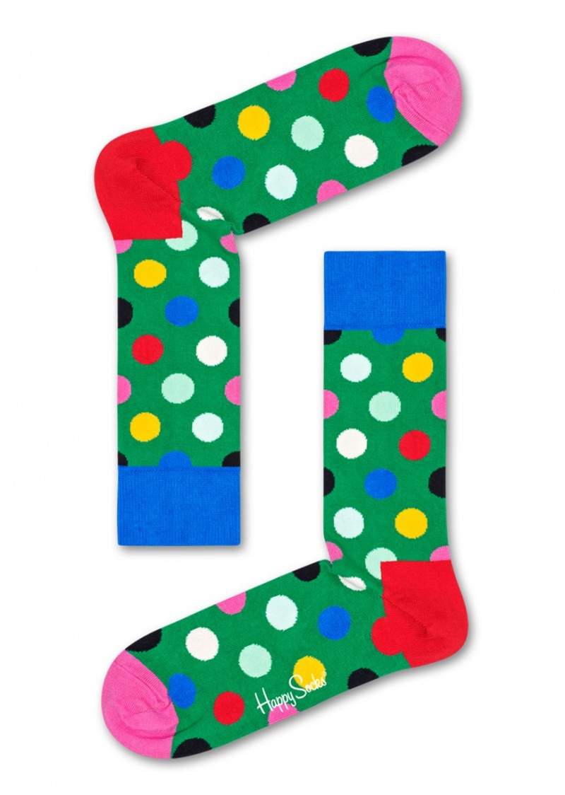 Happy Socks Big Dot Socken Unisex Grün | Schweiz 15246JWKA