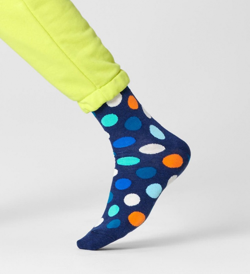 Happy Socks Big Dot Socken Unisex Navy | Schweiz 86907FKIB