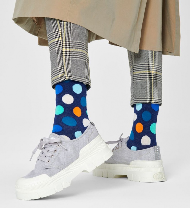 Happy Socks Big Dot Socken Unisex Navy | Schweiz 86907FKIB