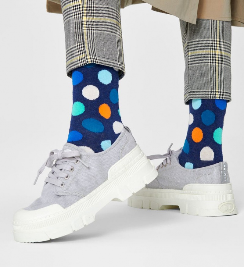 Happy Socks Big Dot Socken Unisex Navy | Schweiz 86907FKIB