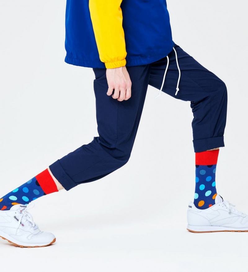 Happy Socks Big Dot Socken Unisex Navy | Schweiz 16729GKZP