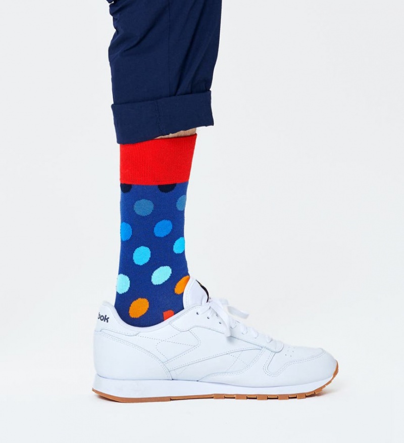 Happy Socks Big Dot Socken Unisex Navy | Schweiz 16729GKZP