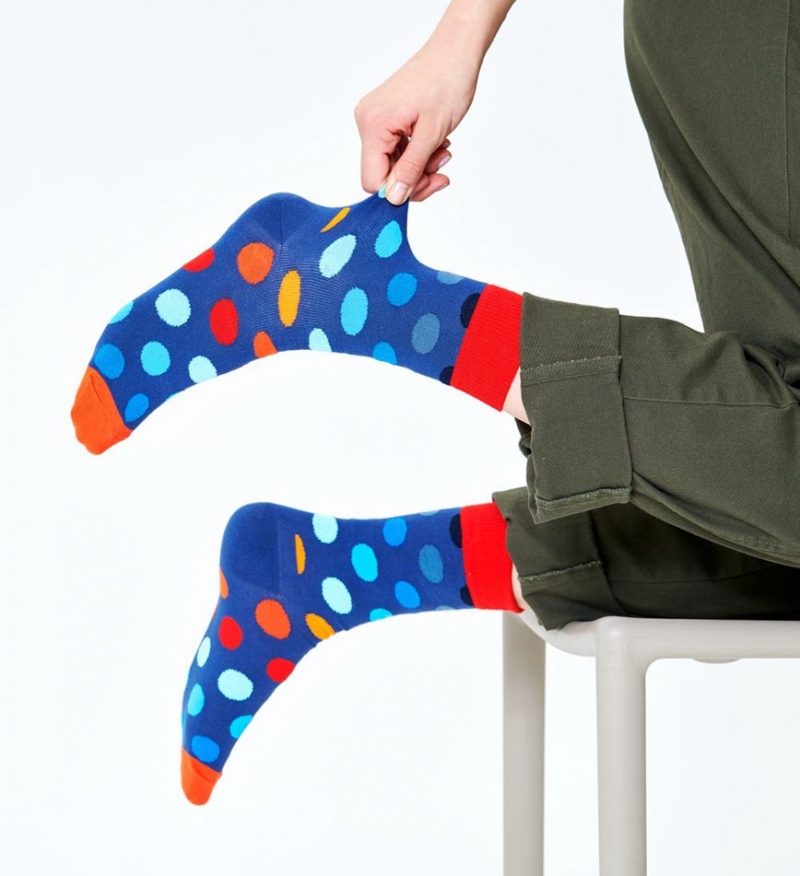 Happy Socks Big Dot Socken Unisex Navy | Schweiz 16729GKZP