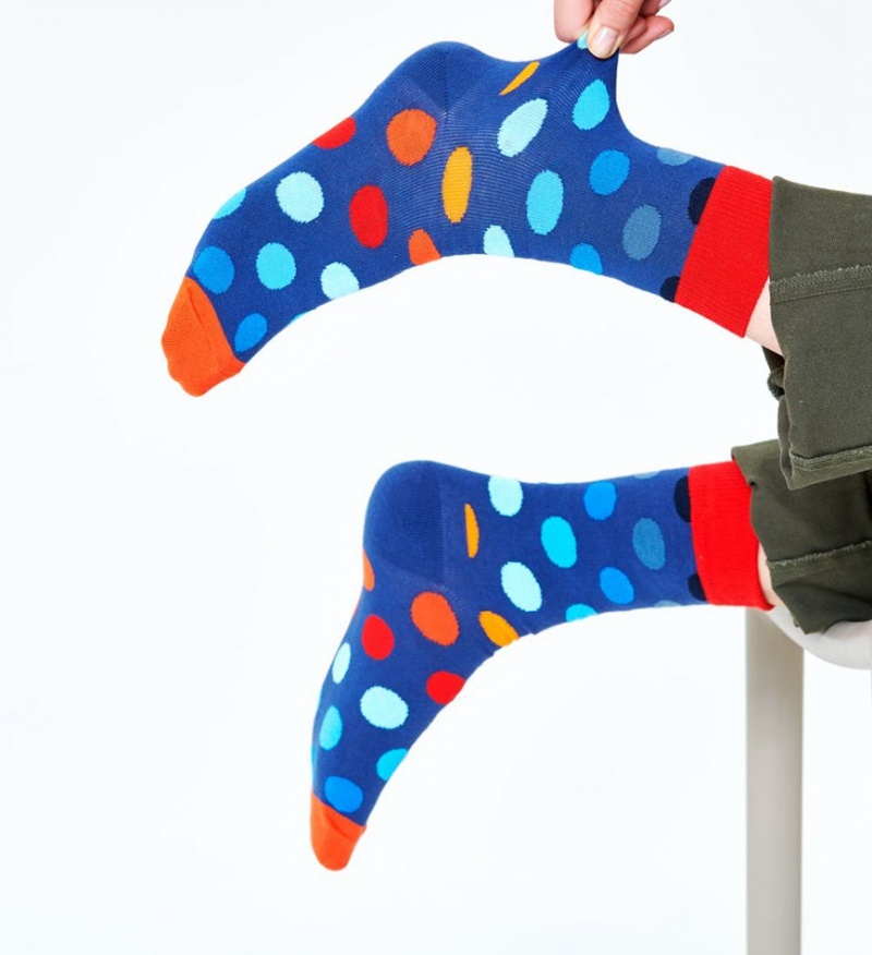 Happy Socks Big Dot Socken Unisex Navy | Schweiz 16729GKZP