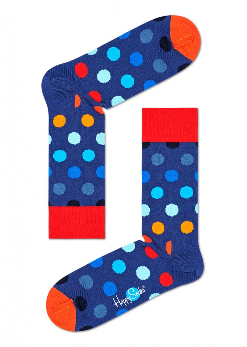 Happy Socks Big Dot Socken Unisex Navy | Schweiz 16729GKZP