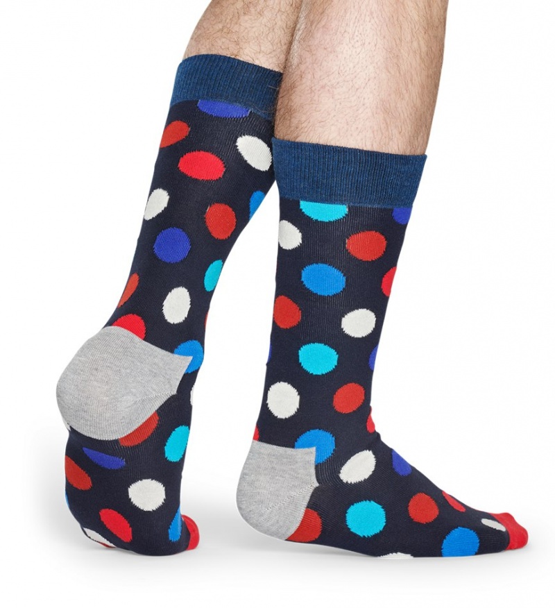 Happy Socks Big Dot Socken Unisex Navy | Schweiz 92417EPBL