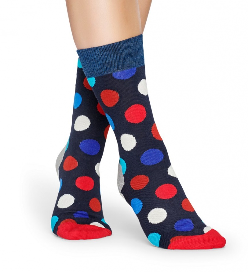 Happy Socks Big Dot Socken Unisex Navy | Schweiz 92417EPBL