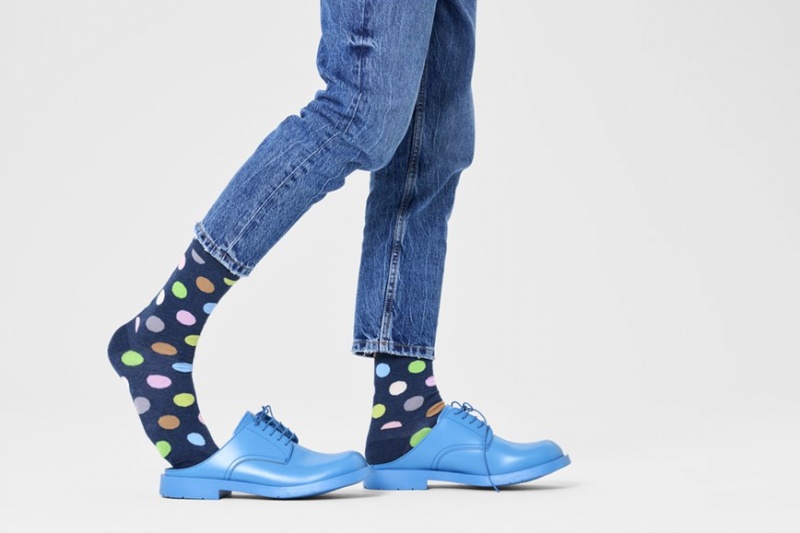 Happy Socks Big Dot Socken Unisex Navy | Schweiz 68427XKWT