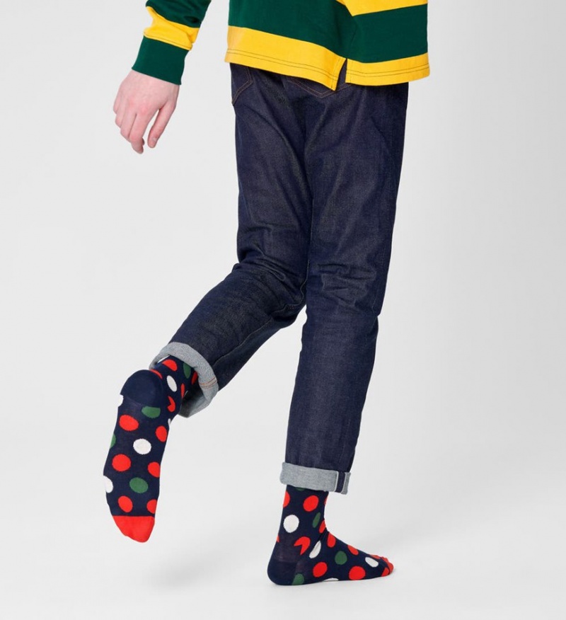 Happy Socks Big Dot Socken Unisex Navy | Schweiz 54293CHND