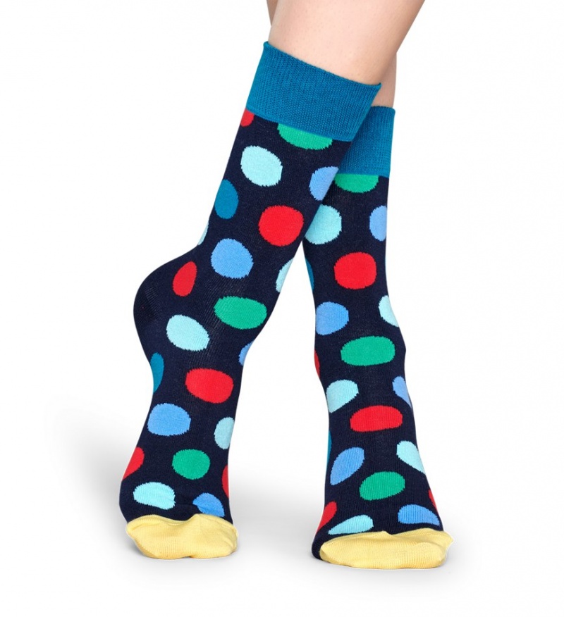 Happy Socks Big Dot Socken Unisex Navy | Schweiz 24830TLHI