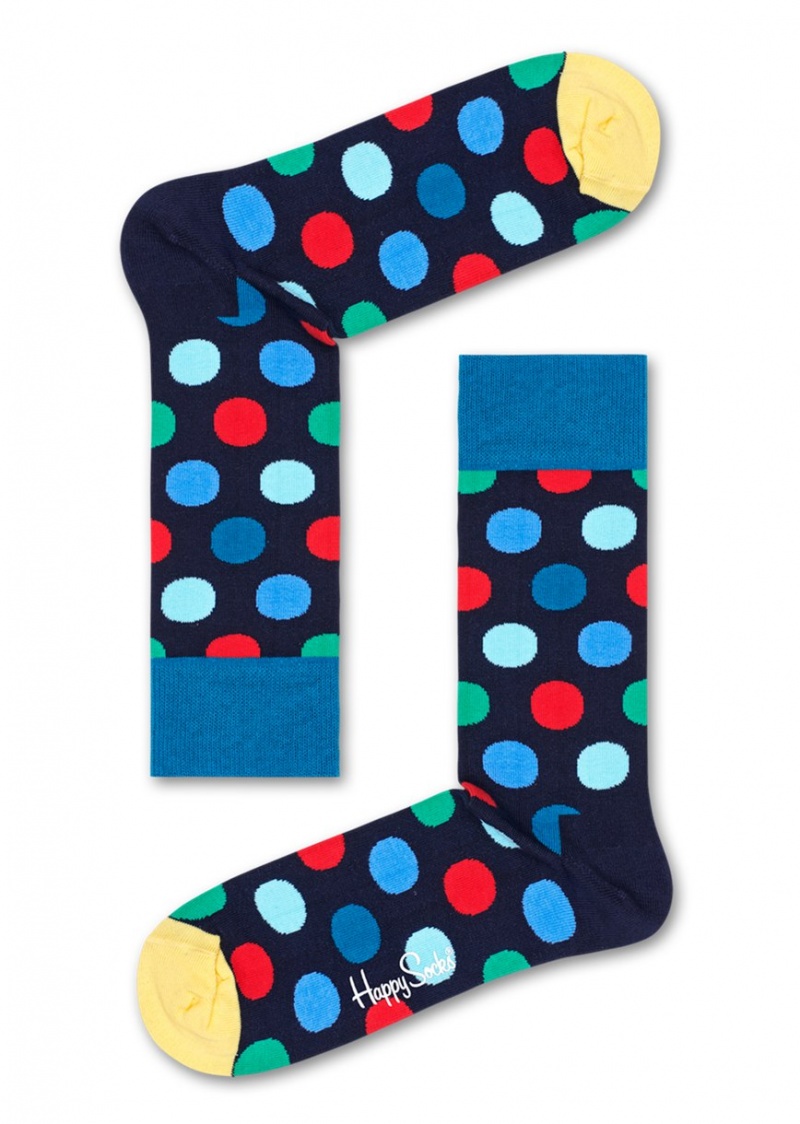 Happy Socks Big Dot Socken Unisex Navy | Schweiz 24830TLHI