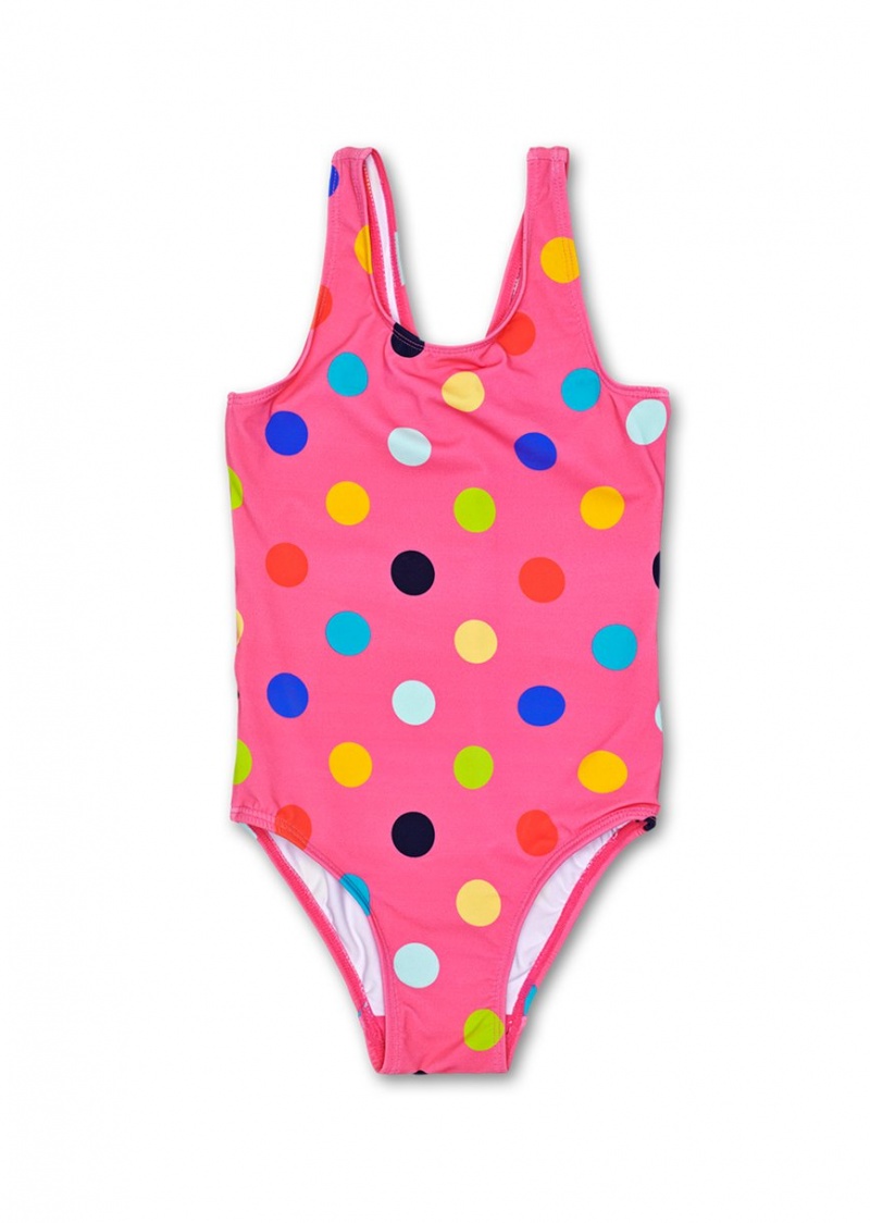 Happy Socks Big Dot Swimsuit Bademode Kinder Rosa | Schweiz 59302DJFA