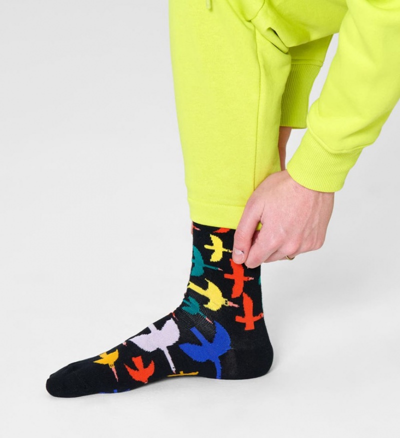 Happy Socks Bird Watch Socken Unisex Schwarz | Schweiz 71638XKPV