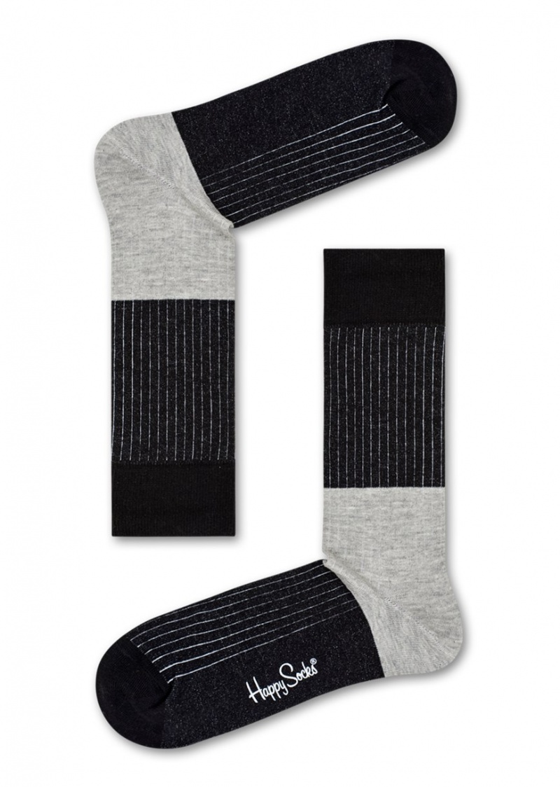 Happy Socks Block Rib Socken Unisex Schwarz | Schweiz 03496UIGP