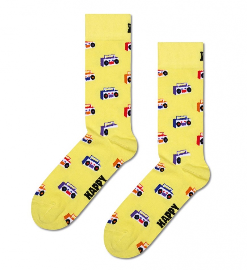 Happy Socks Boom Box Socken Unisex Gelb | Schweiz 07189JFNC