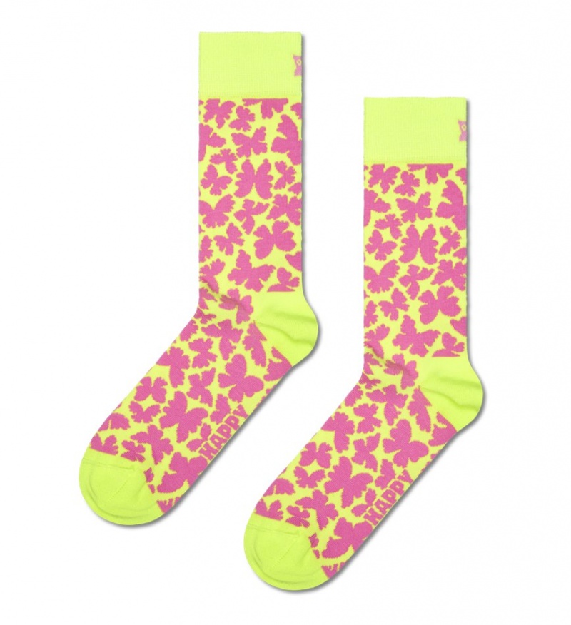 Happy Socks Butterfly Socken Unisex Gelb | Schweiz 97851KEXT