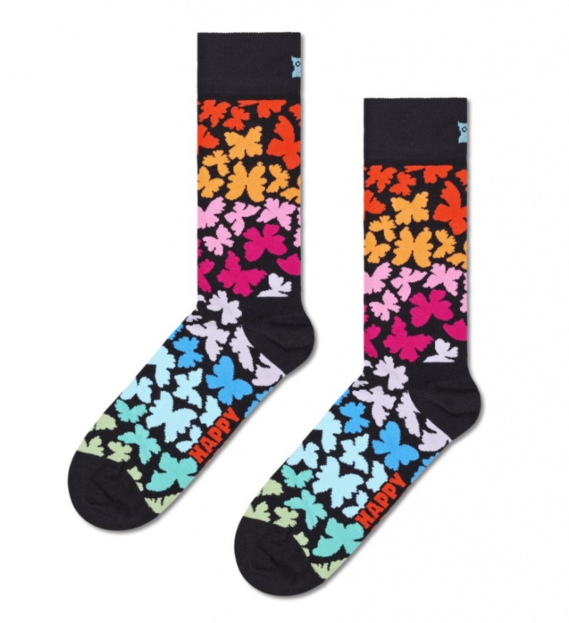 Happy Socks Butterfly Socken Unisex Schwarz | Schweiz 36248VIAR