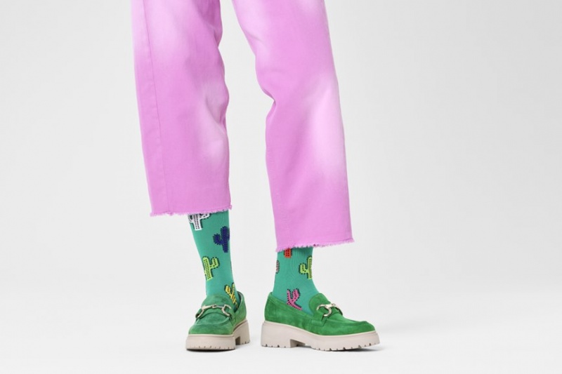 Happy Socks Cactus Socken Unisex Grün | Schweiz 75609NWVC