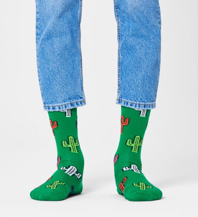 Happy Socks Cactus Socken Unisex Grün | Schweiz 75609NWVC