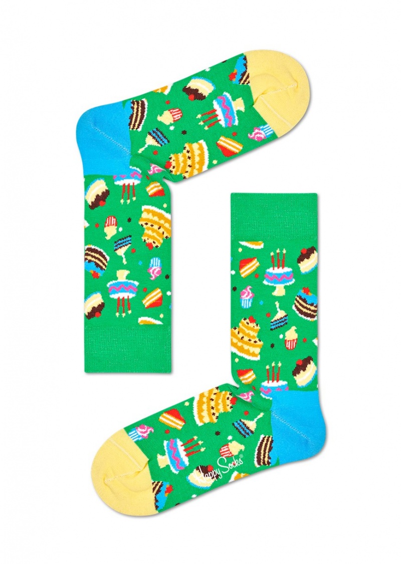 Happy Socks Cake Socken Unisex Grün | Schweiz 84670IZRY