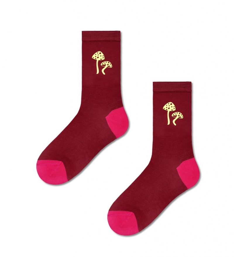 Happy Socks Caroline Crew Socken Unisex Dunkelrot | Schweiz 62079SWOH