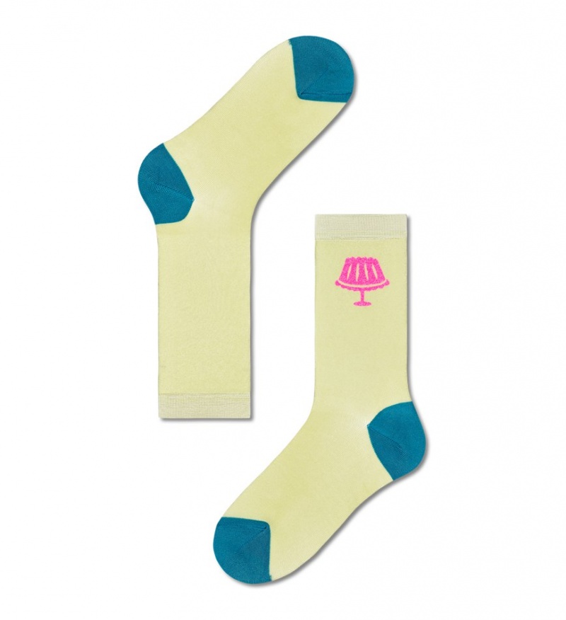 Happy Socks Caroline Crew Socken Unisex Hellgrün | Schweiz 81406PDUA