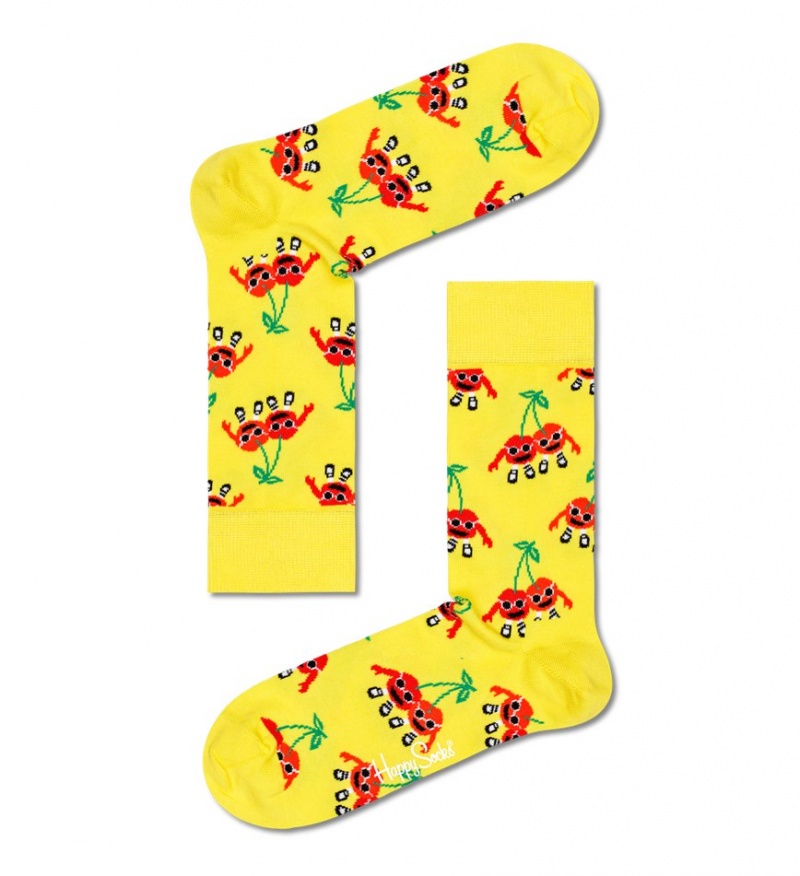 Happy Socks Cherry Mates Socken Unisex Gelb | Schweiz 87239YFJE