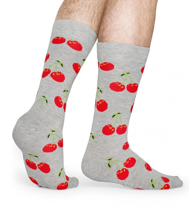 Happy Socks Cherry Socken Unisex Hellgrau | Schweiz 51062LOHD