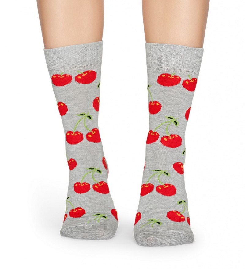 Happy Socks Cherry Socken Unisex Hellgrau | Schweiz 51062LOHD