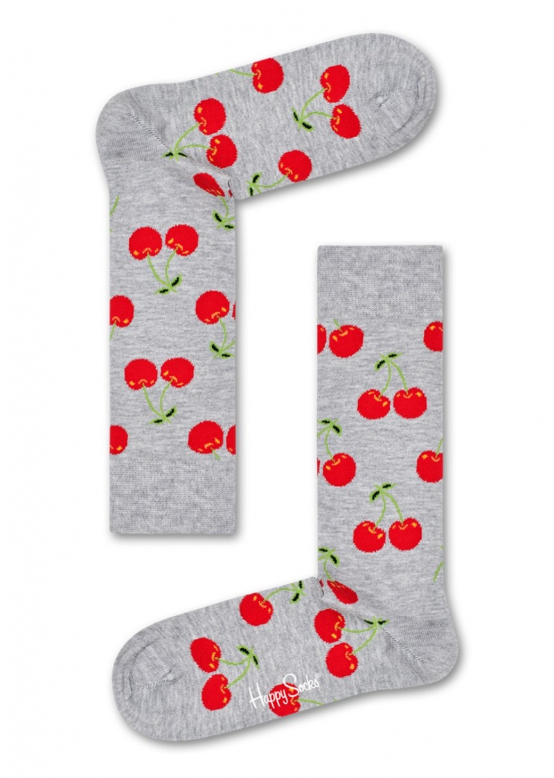 Happy Socks Cherry Socken Unisex Hellgrau | Schweiz 51062LOHD