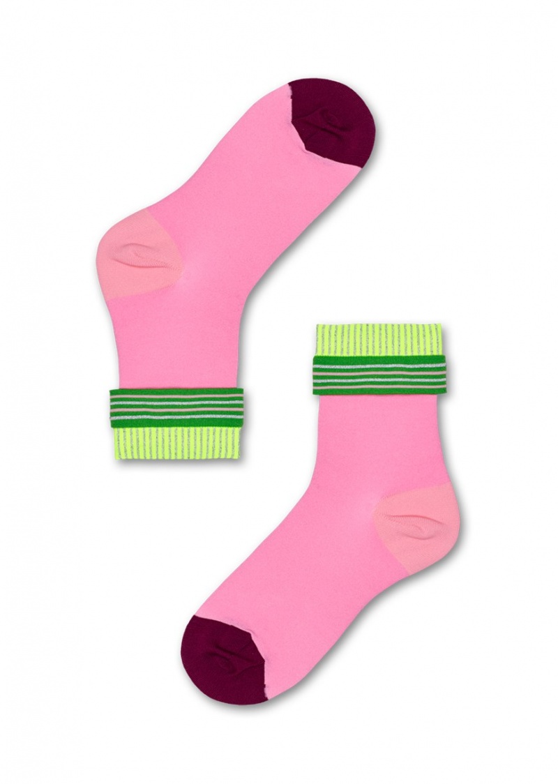 Happy Socks Conchita Ankle Socken Unisex Rosa | Schweiz 41679OKLW