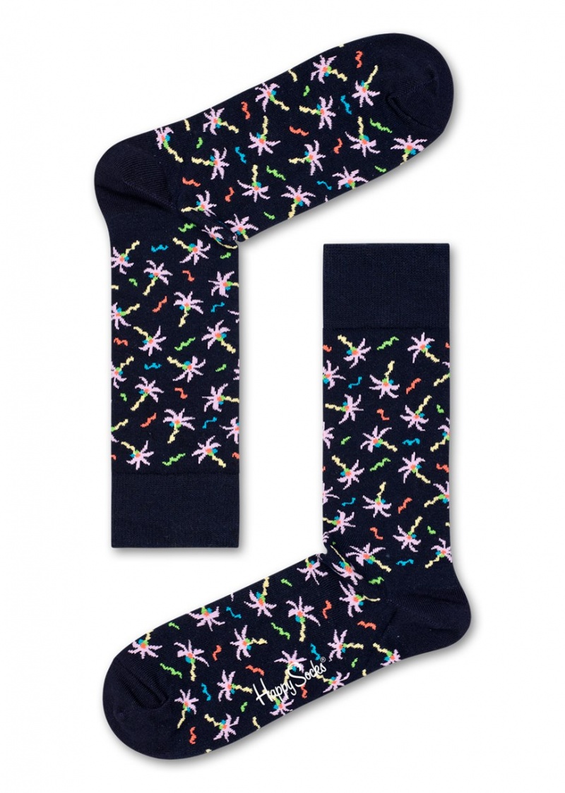 Happy Socks Confetti Palm Socken Unisex Schwarz | Schweiz 90413RUPL