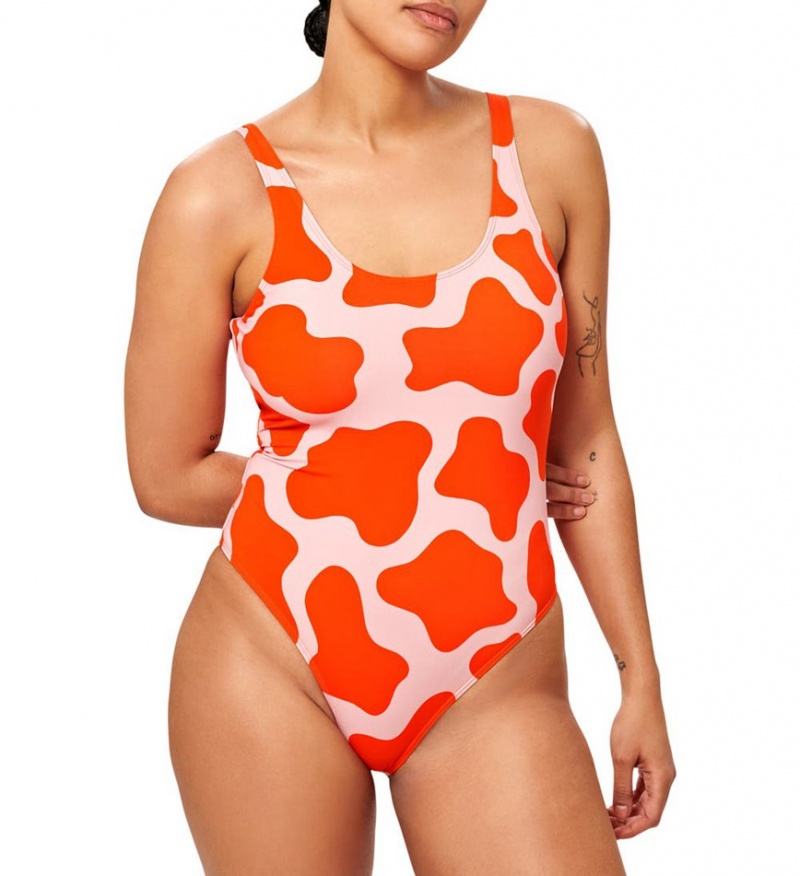 Happy Socks Cow Swim Suit Bademode Damen Orange | Schweiz 09321TLAQ