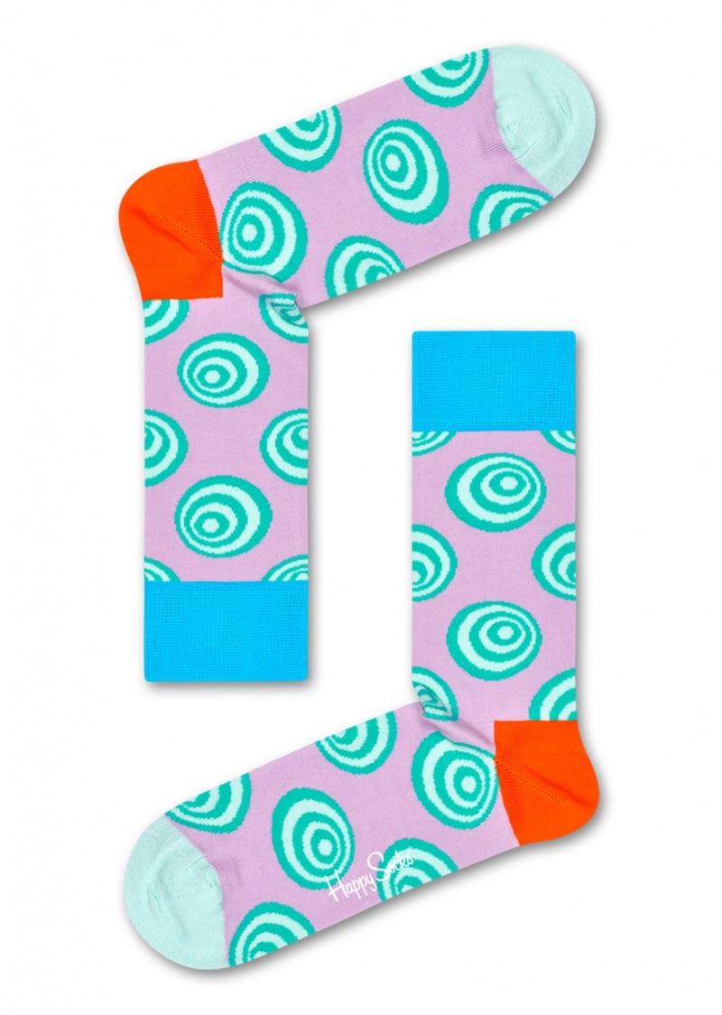 Happy Socks Crazy Dot Socken Unisex Helllila | Schweiz 21874MOVS