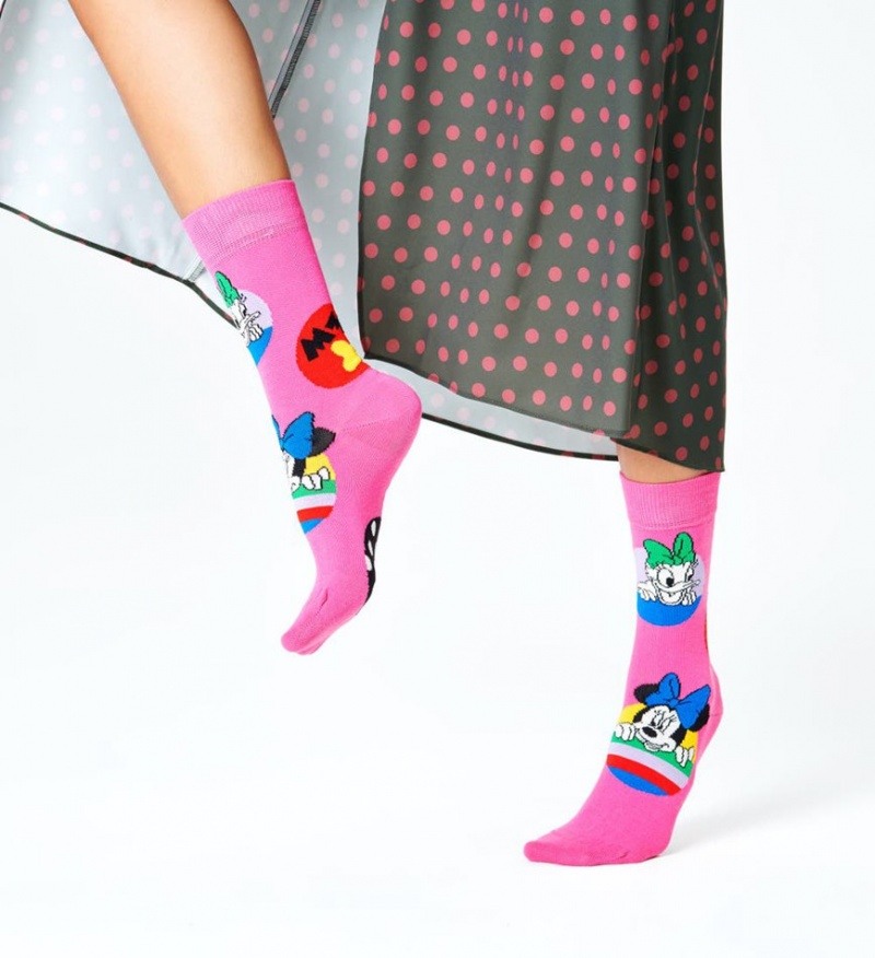 Happy Socks Daisy & Minnie Dot Socken Unisex Rosa | Schweiz 12708BREX