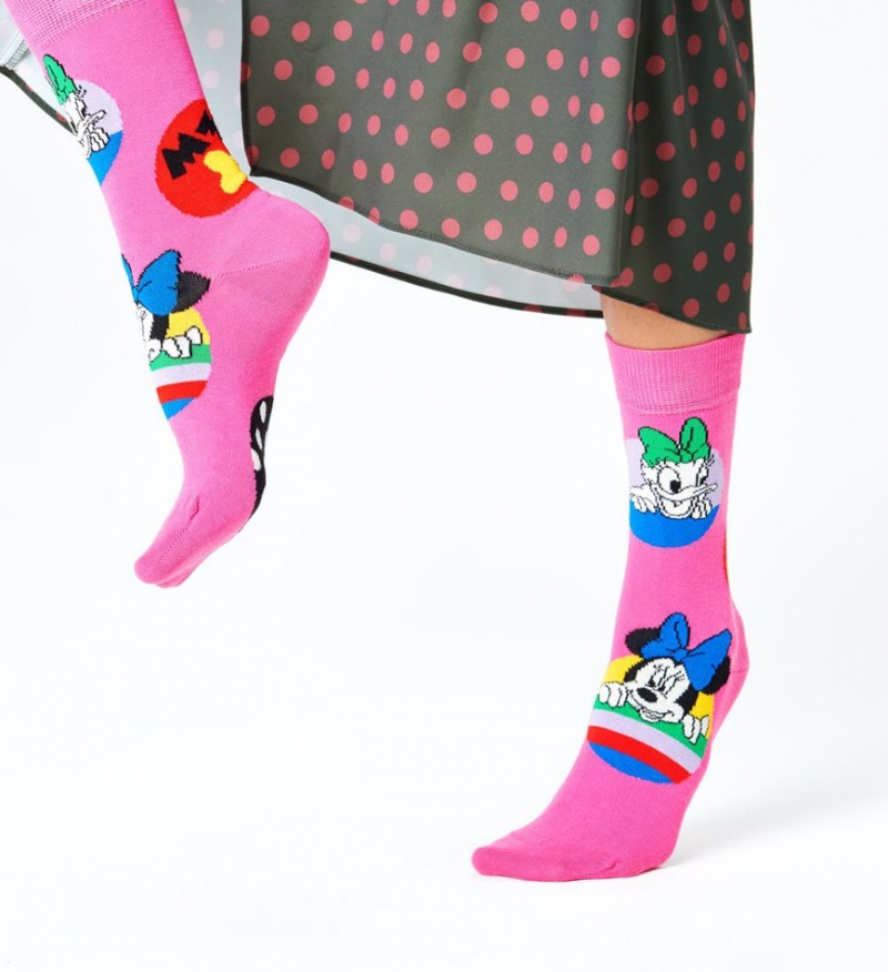 Happy Socks Daisy & Minnie Dot Socken Unisex Rosa | Schweiz 12708BREX