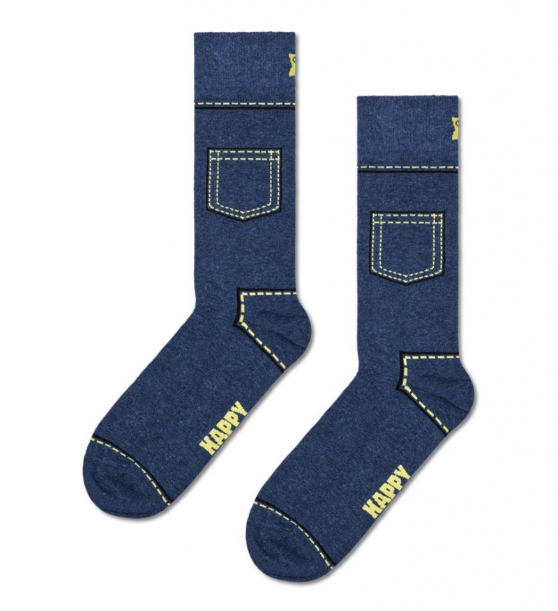 Happy Socks Denim Socken Unisex Navy | Schweiz 43276IWVT