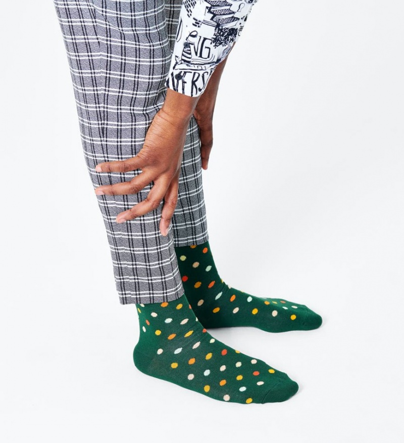 Happy Socks Dot Socken Unisex Dunkelgrün | Schweiz 67124SVXN