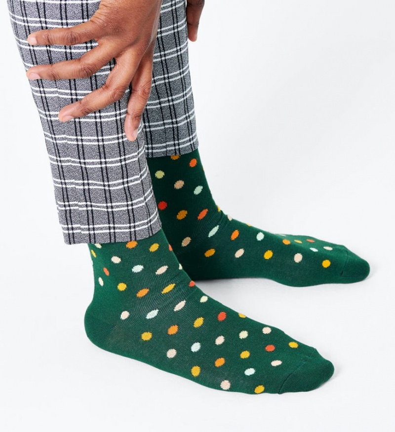 Happy Socks Dot Socken Unisex Dunkelgrün | Schweiz 67124SVXN