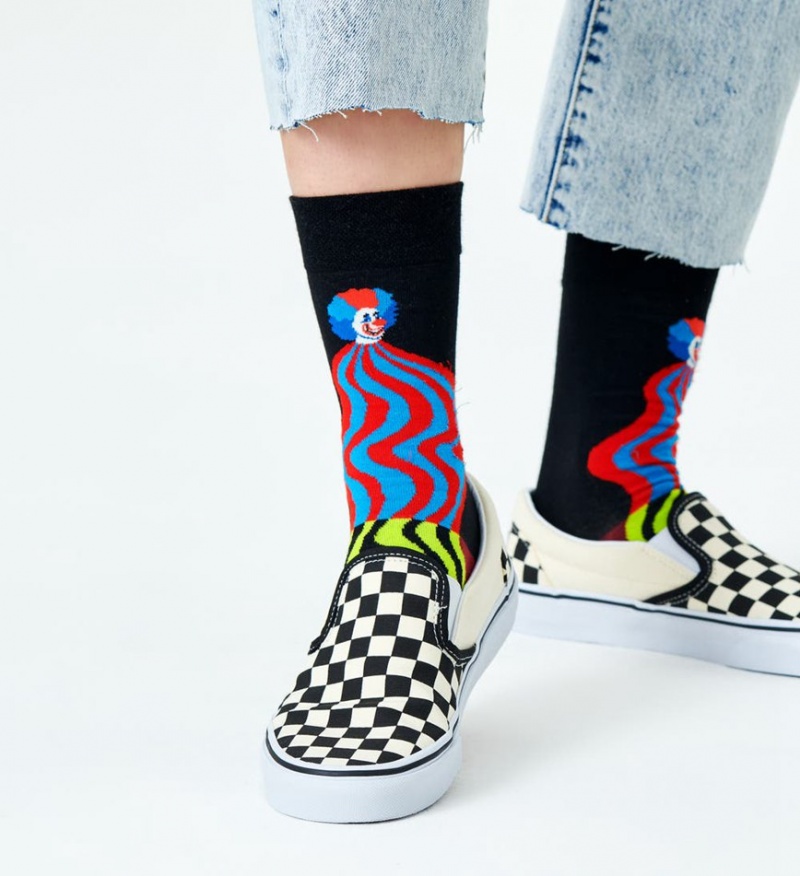 Happy Socks Double Clown Socken Unisex Schwarz | Schweiz 38215NGZJ