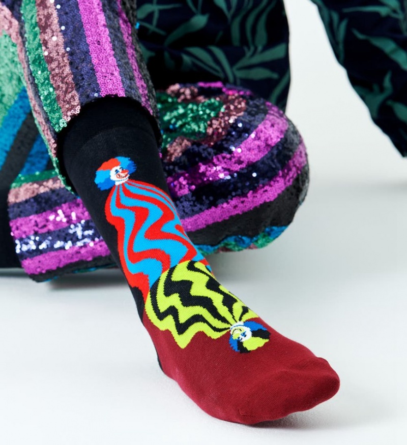 Happy Socks Double Clown Socken Unisex Schwarz | Schweiz 38215NGZJ