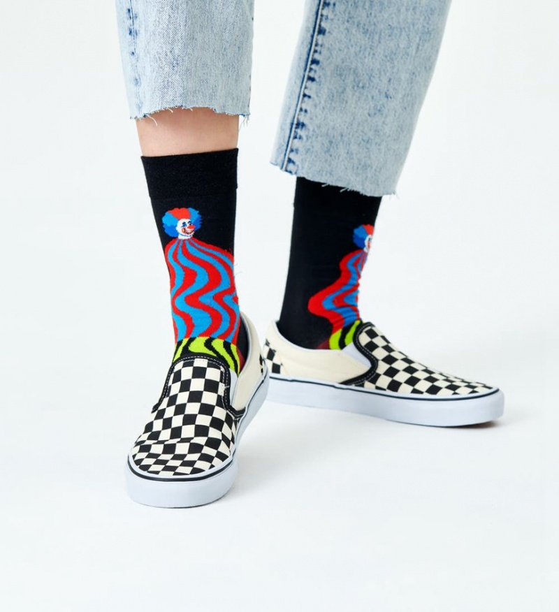 Happy Socks Double Clown Socken Unisex Schwarz | Schweiz 38215NGZJ