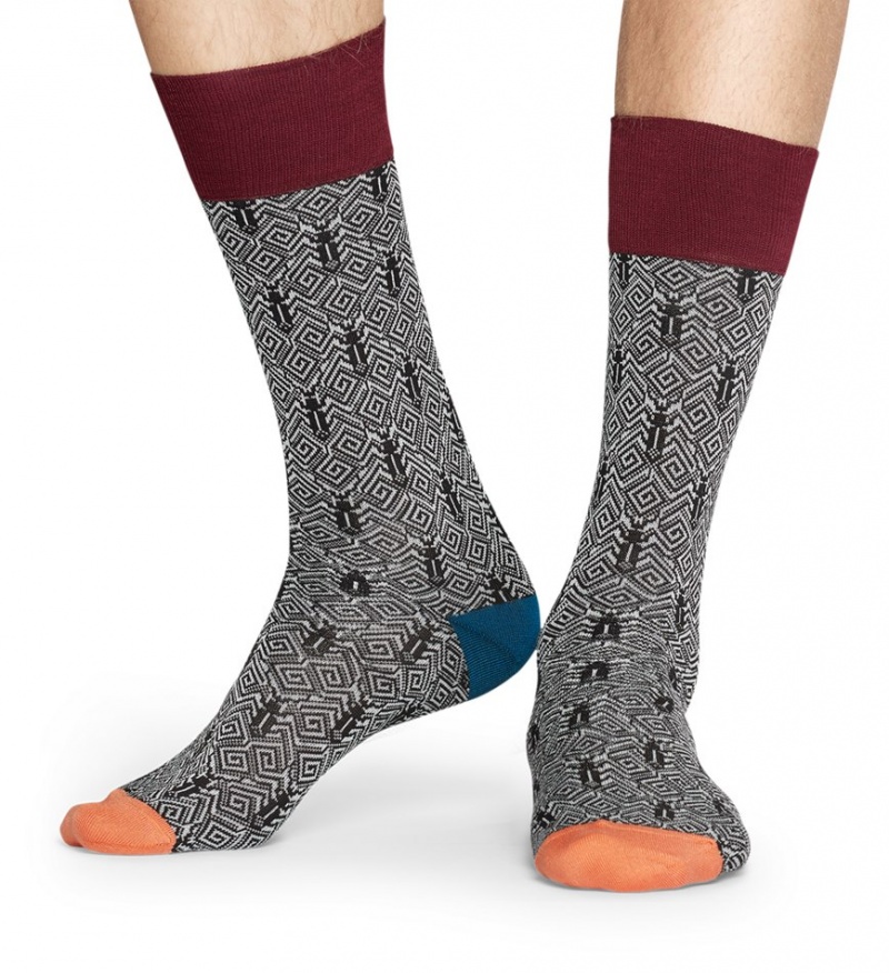 Happy Socks Dressed Beetle Socken Unisex Grau | Schweiz 61347QHBR