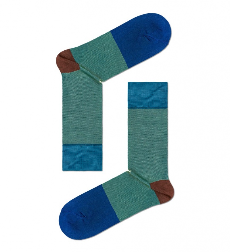 Happy Socks Dressed Block Crew Socken Unisex Dunkelgrün | Schweiz 41309TLBM