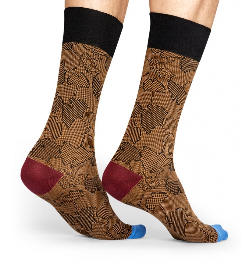 Happy Socks Dressed Ginkgo Socken Unisex Braun | Schweiz 62185VERI