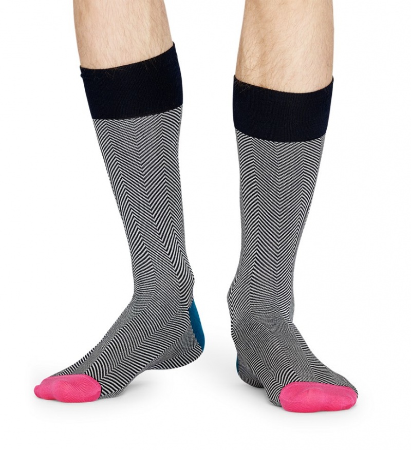 Happy Socks Dressed Herringbone Socken Unisex Navy | Schweiz 26948XIAF