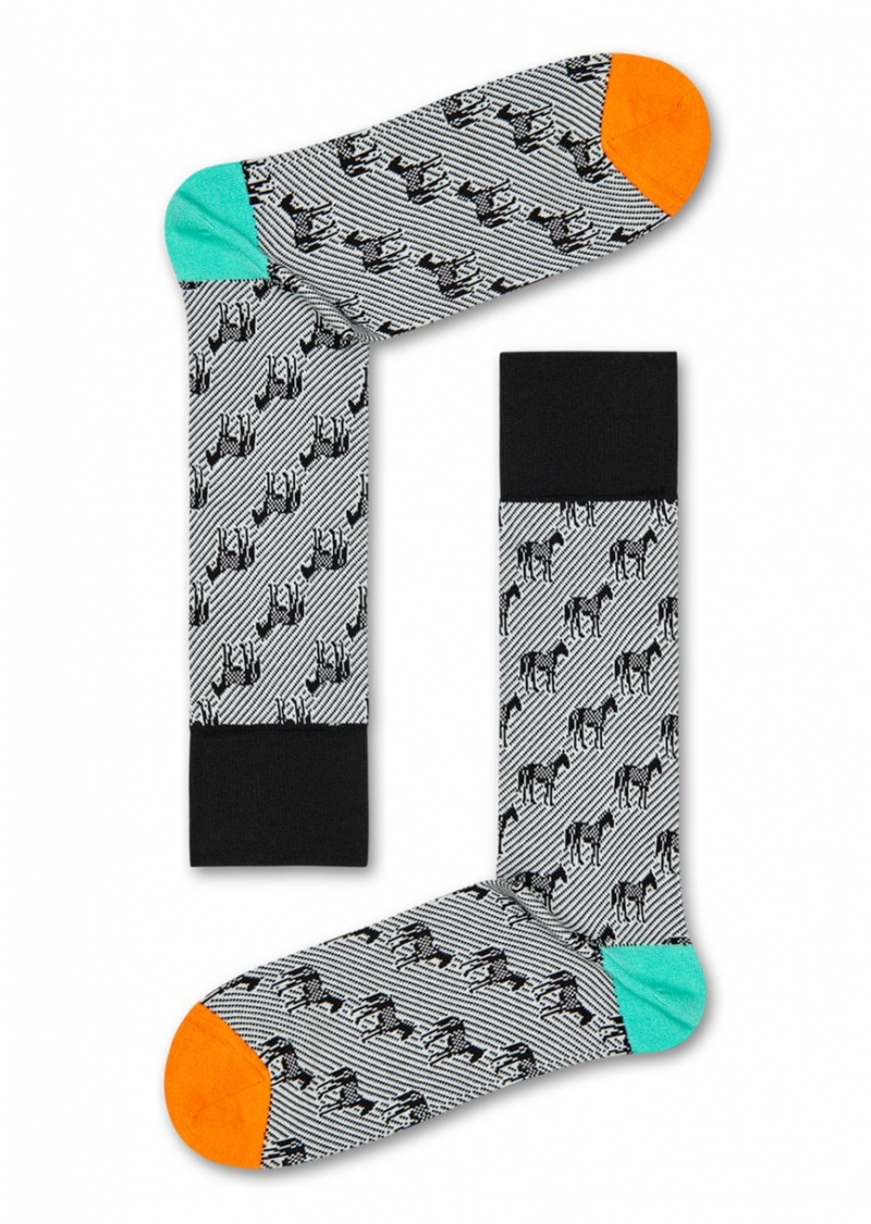 Happy Socks Dressed Horse Socken Unisex Schwarz | Schweiz 20378ZTLP