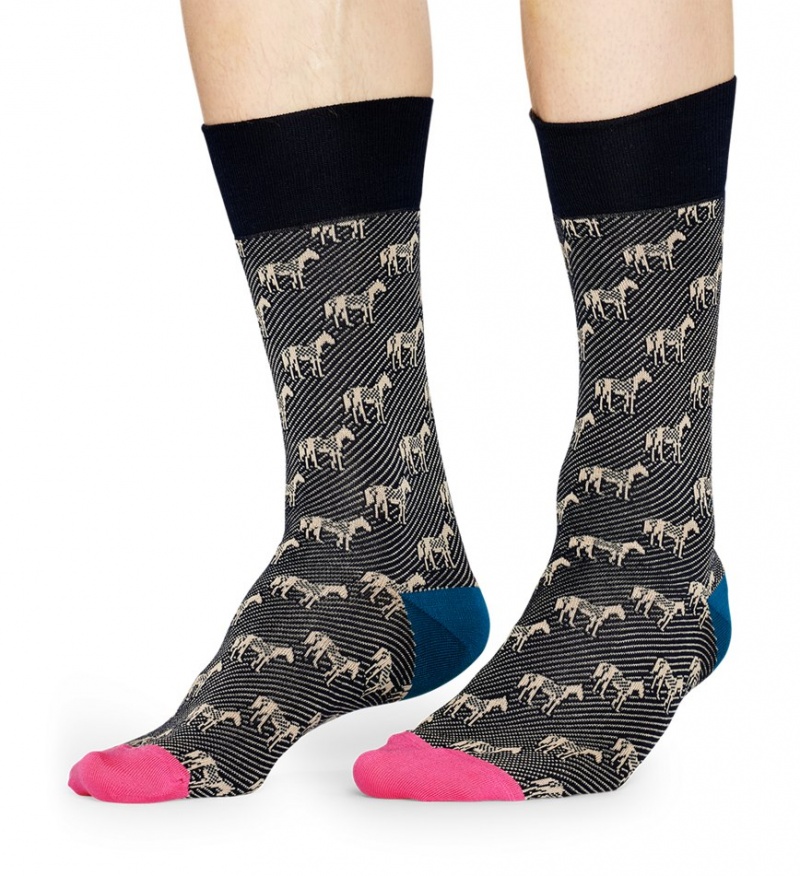 Happy Socks Dressed Horse Socken Unisex Navy | Schweiz 45217EJVB