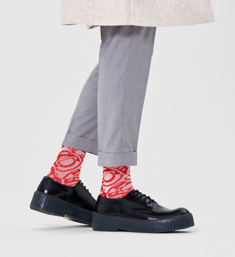 Happy Socks Dressed Kai Socken Unisex Rot | Schweiz 28493OKGA