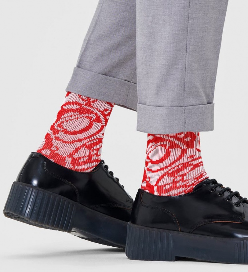 Happy Socks Dressed Kai Socken Unisex Rot | Schweiz 28493OKGA